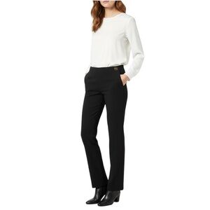 Michael Kors NWT High Rise Straight Ankle Pull-on Black Pants 
Size Medium